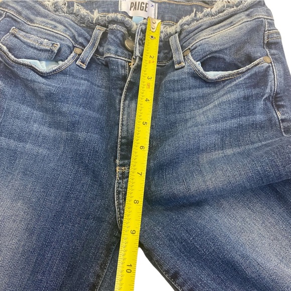 Paige rare jeans Y2K with fringe Colette crop flare size 27 - Picture 5 of 11